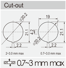 Schakelaar 12/24V | Zwaailicht Amber