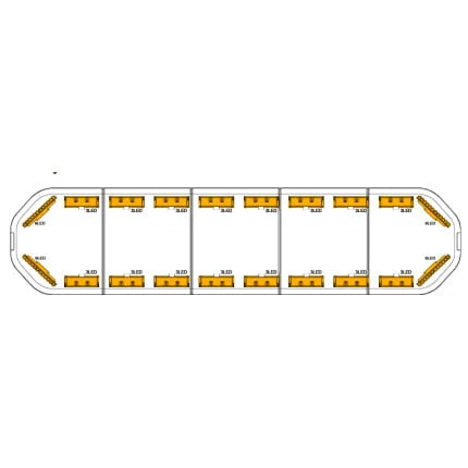 LED flitsbalk Legion - 154 cm