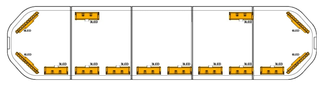 LED flitsbalk Legion - 154 cm